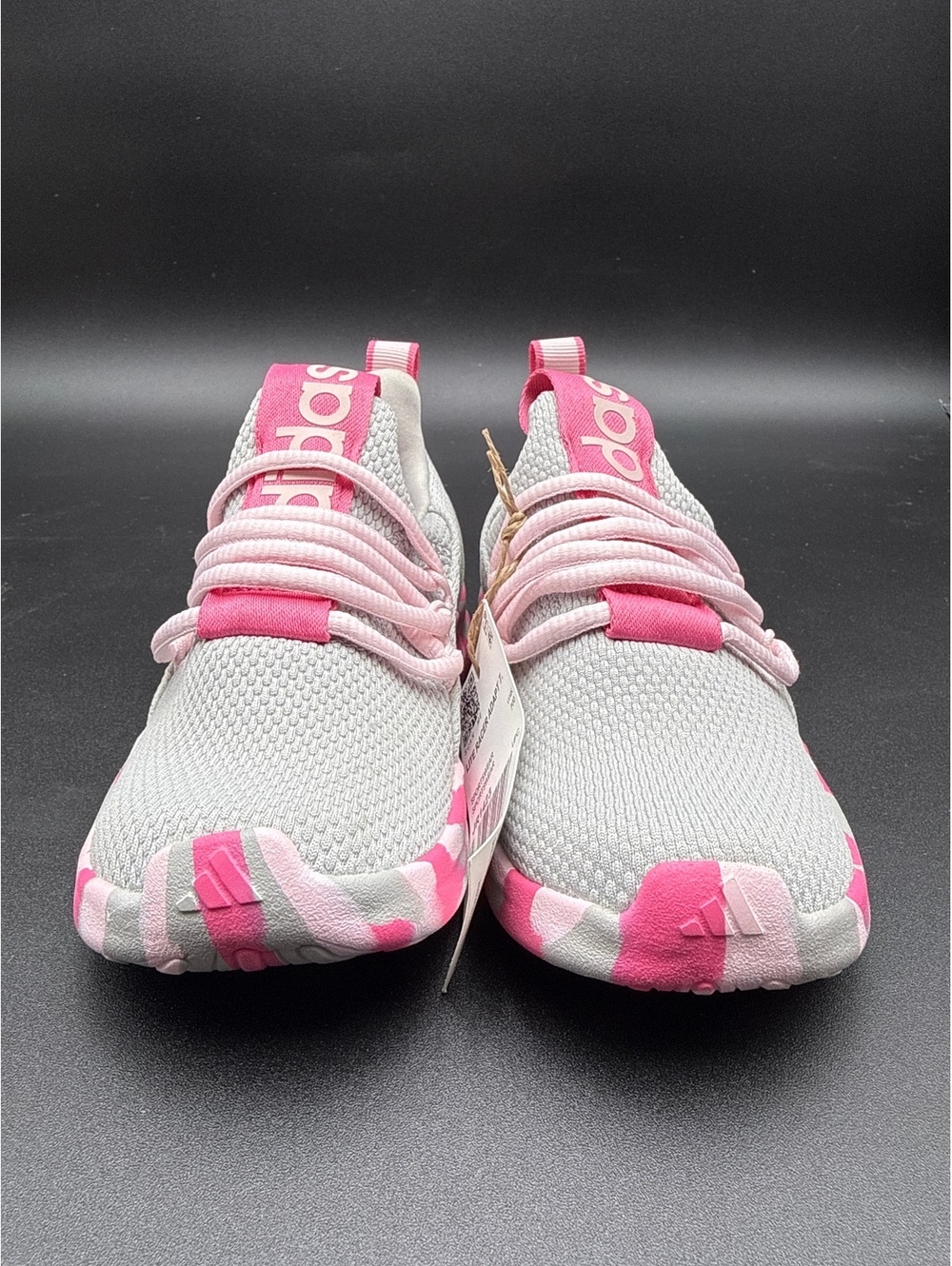 Adidas Lite Racer Adapt 7 Kids Sneakers Size 12K Gray Pink